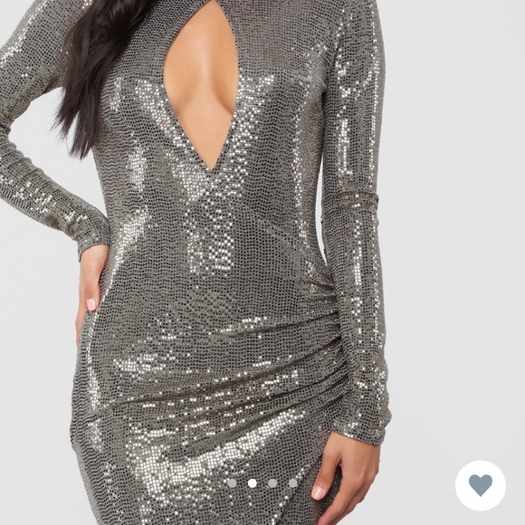 *GOLD* Fashion Nova Sequin Dress ✨ - Picture 7 of 8